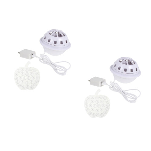 2Pcs Automatic Wave Dishwasher ABS Small White Kitchen Sink Cleaner 2