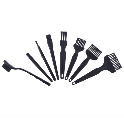 2Pcs Durable Anti-Static Cleaning Brush Kit Black for Keyboard Laptop