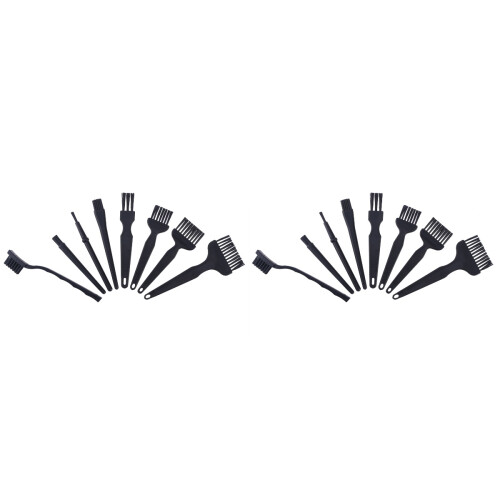2Pcs Durable Anti-Static Cleaning Brush Kit Black for Keyboard Laptop 1