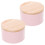 2Pièces Boîte De Rangement Fer Bois Rose Pour Fêtes 6