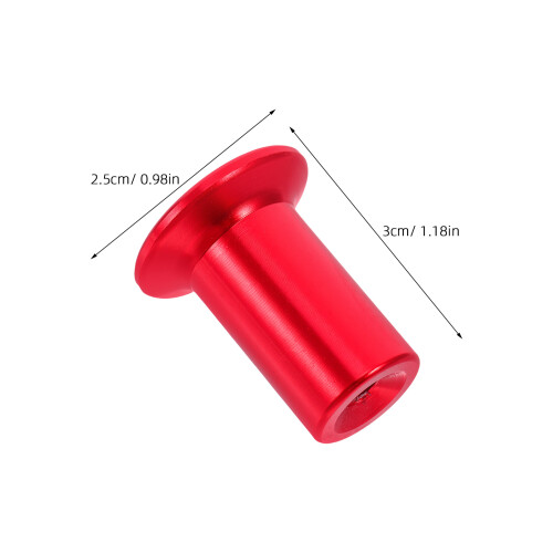 2Pièces Protecteur Bouton Main Auto Aluminium Rouge Drift 2