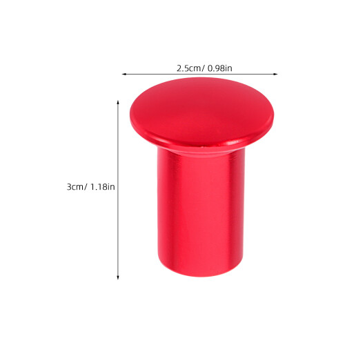 2Pièces Protecteur Bouton Main Auto Aluminium Rouge Drift 1
