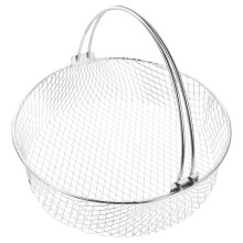 2Pcs Stainless Steel Frying Basket Round Mesh for Deep Fryers