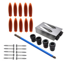 28Pièces Ensemble Localisateur De Trou Inclinés 15 Outils Bois Gris