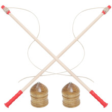2 Ensembles De Jouets Tourniquets En Bois Pour Enfants