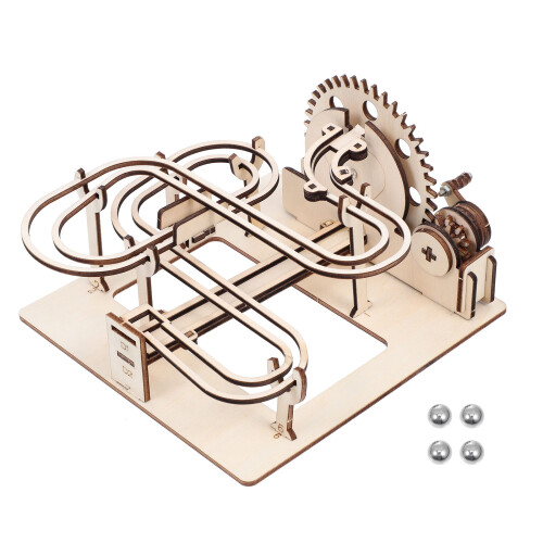 Ensemble 3D En Bois Jouet Puzzle Piste À Billes