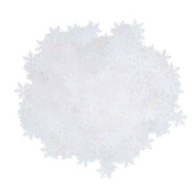 1000Pcs Snowflake Confetti 0.9in Vibrant Plastic Multi-Purpose Christmas Decorations