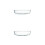 2Pcs Oval Dish Microwave Baking Pan Serving Plate 6