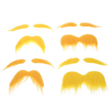 20 Ensembles De Barbe Et Sourcils Faux Auto-Adhésifs Pour Déguisement