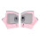 Heated Glove 2 Pcs Pink USB Rechargeable Microfiber 2000mAh 11