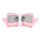 Heated Glove 2 Pcs Pink USB Rechargeable Microfiber 2000mAh 1