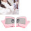 Heated Glove 2 Pcs Pink USB Rechargeable Microfiber 2000mAh 10