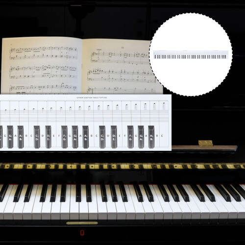 1pc Ratio Piano Teaching Aid White Key Spacing Reference Chart 2