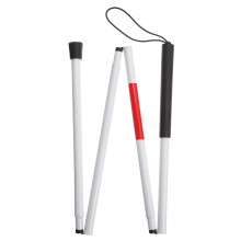 1Pc Portable Aluminum Alloy Folding Walking Cane For Blind (White)