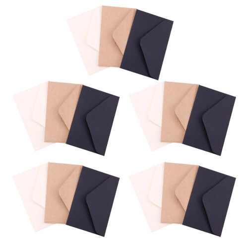 90 Pcs Retro Rectangular Mini Envelopes For