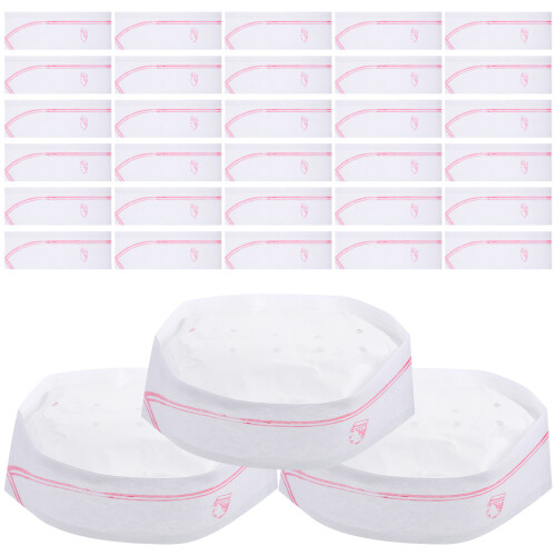40Pcs Disposable Chef Hats For Bakery Cooking Uniform Caps