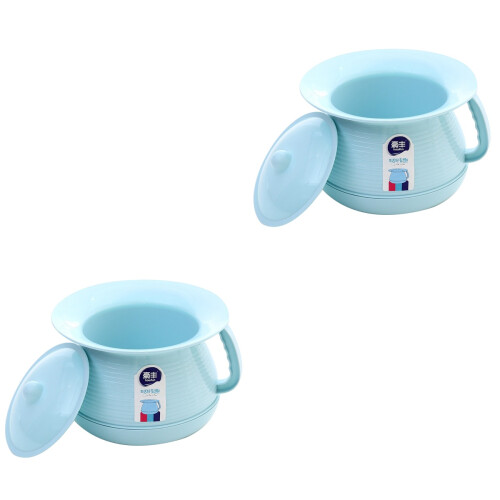 2Pcs Plastic Urinal Potty With Lid For Kids Home Camping 2