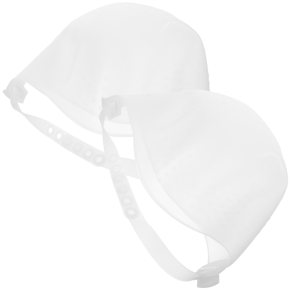 Inoomp 2Pcs Reusable Silicone Highlight Hat For Hair Dye