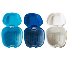 6 Pcs Plastic Retainer Case Portable Denture Boxes (Assorted Color)
