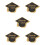 150 Pcs Graduation Cap Shape Greeting Paper 10