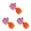 6 Pcs Mini Doll Backpack Cloth Bags Orange Pink 9