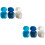 6 Pcs Plastic Retainer Case Portable Denture Boxes (Assorted Color) 6