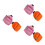 6 Pcs Mini Doll Backpack Cloth Bags Orange Pink 6