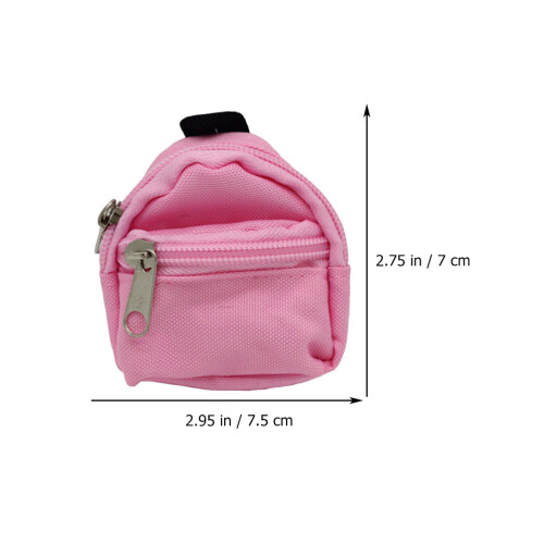 6 Pcs Mini Doll Backpack Cloth Bags Orange Pink 1