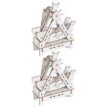 8 Sets Wooden 3D Puzzle Pirate Ship Building Kit For Adults And Kids