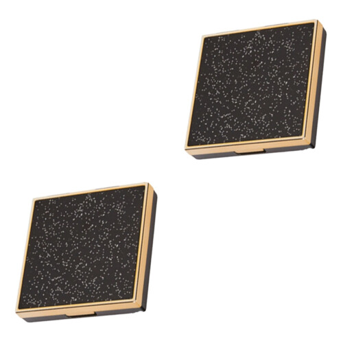 2 Pcs Empty Eyeshadow Dishes For Diy Palettes Subpackaging Black 2