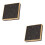 2 Pcs Empty Eyeshadow Dishes For Diy Palettes Subpackaging Black 6