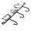 2Pcs Creative Metal Coat Hook Black Iron Hanging Hook for Bags 1