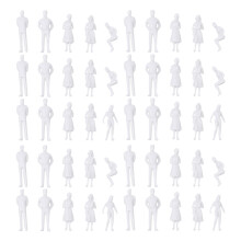 100Pcs White Miniature People Figures Lifelike Models for Train Layout