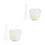 2Pcs Creative Ceramic Stew Pot With Lid Colored Printing Soup Cup 5