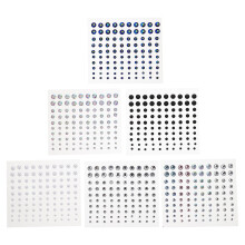 12 Sheets Self Adhesive Eye Face Gems Rhinestone Stickers
