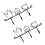 2Pcs Creative Metal Coat Hook Black Iron Hanging Hook for Bags 3