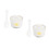 2Pcs Creative Ceramic Stew Pot With Lid Colored Printing Soup Cup 8