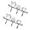 2Pcs Creative Metal Coat Hook Black Iron Hanging Hook for Bags 7