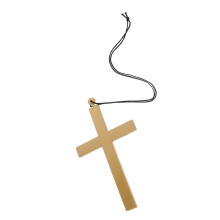 Simple Cross Pendant Necklace 2 Pcs Plastic For Men Women Halloween