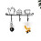 2Pcs Creative Metal Coat Hook Black Iron Hanging Hook for Bags 6