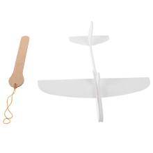 2Pcs White DIY Foam Airplane Gliders Easy Assemble Outdoor Flying Toys