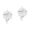 2 Pcs Music Box Clockwork Bell Holder Wind-Up Rattle White 4