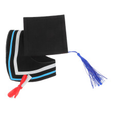 2 Sets Bear Doll Graduation Costume With Dress Hat Collar Certificate