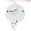 2 Pcs Music Box Clockwork Bell Holder Wind-Up Rattle White 11