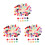 300 Pcs Resin Rose Beads Flatback Cabochons 18mm Assorted Colors 8