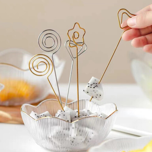 30Pièces Porte-Numéros De Table Dorés Clips Memo 2