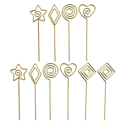 30Pièces Porte-Numéros De Table Dorés Clips Memo 1