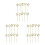 30Pièces Porte-Numéros De Table Dorés Clips Memo 7