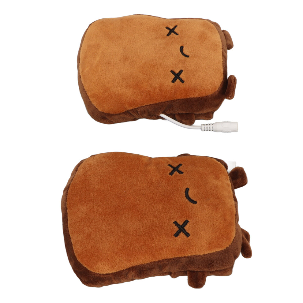 USB Heated Gloves Winter Cotton Acrylic Fingerless Hand Warmer for Women Kids