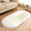 Μαλακό χαλί Shaggy Faux Fur, πολυτελές βελούδινο χαλί σε σχήμα σύννεφου για 4